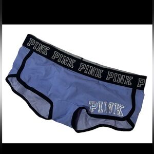 Victoria's Secret PINK VTG 2016 Y2K Rare Metallic Logo low Rise boyshorts L NWOT